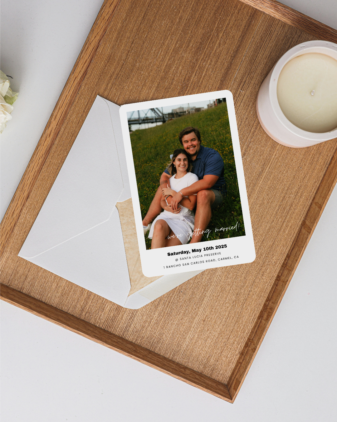 Save the Date Editable Template | 3-Photo Design | Vertical 4"x6" Format