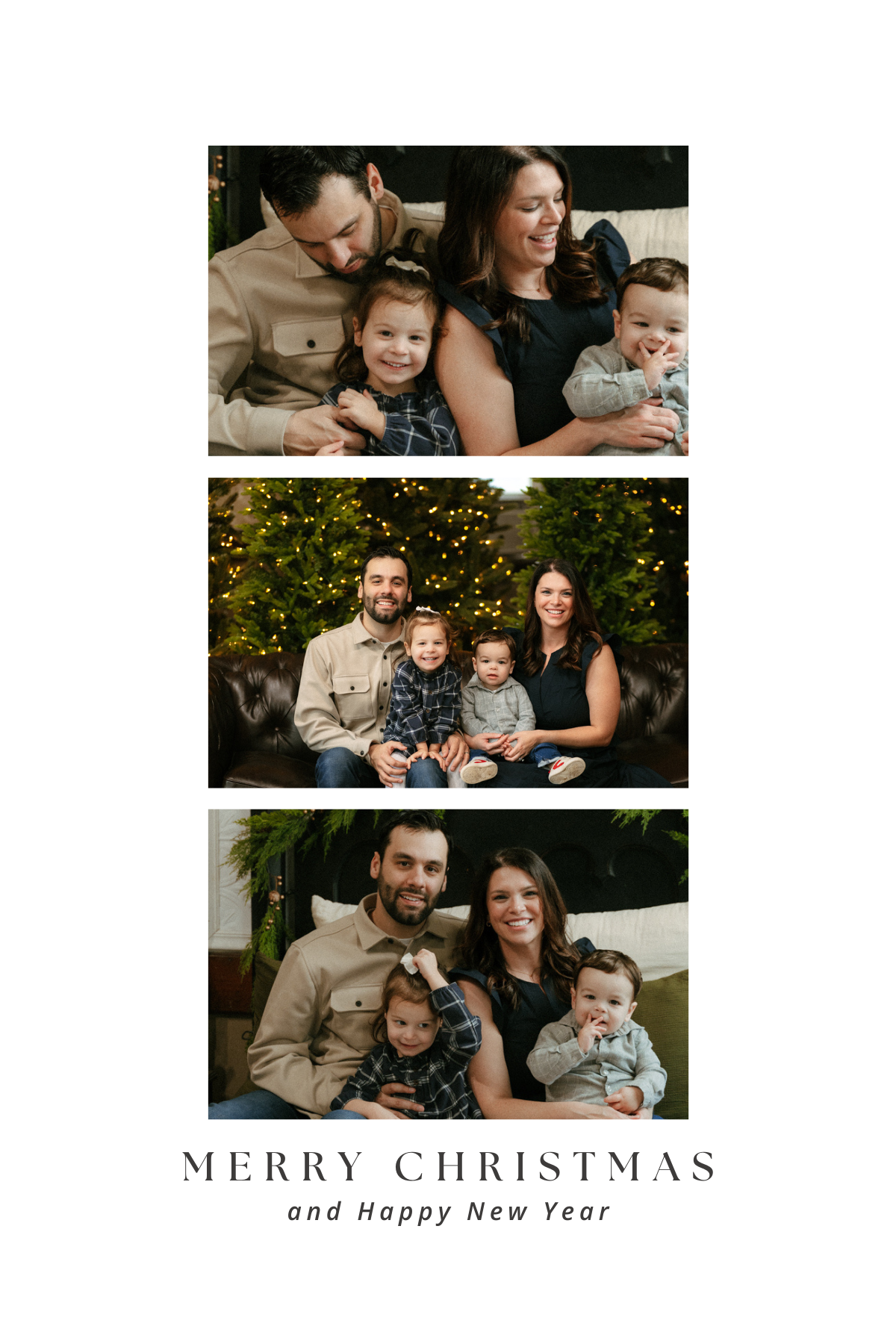 Minimalist Holiday Photo Card Template | Editable Printable Design | Vertical 4x6 or 5x7