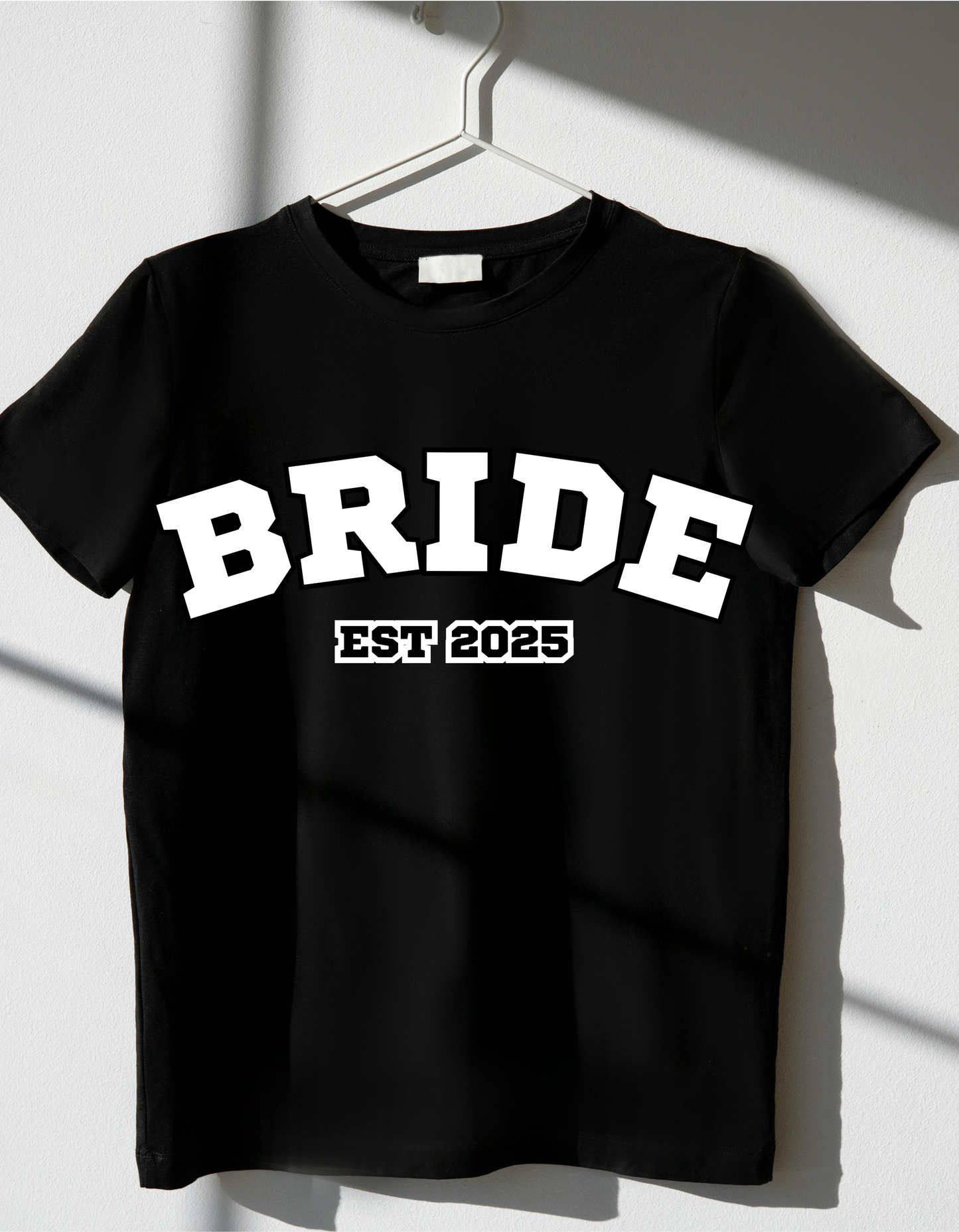 BRIDE Comfort Colors T-Shirt // Vintage- Inspired, Bold Sports Lettering, Black Unisex Tee